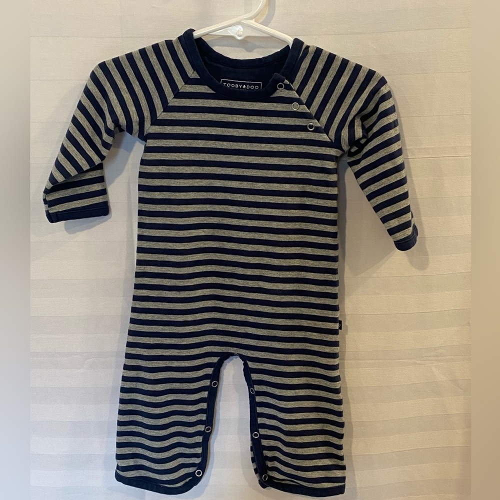 Toobydoo Unisex Stripped Soft Footless Sleeper Pjs 3-6 Months Cozycore Bedtime